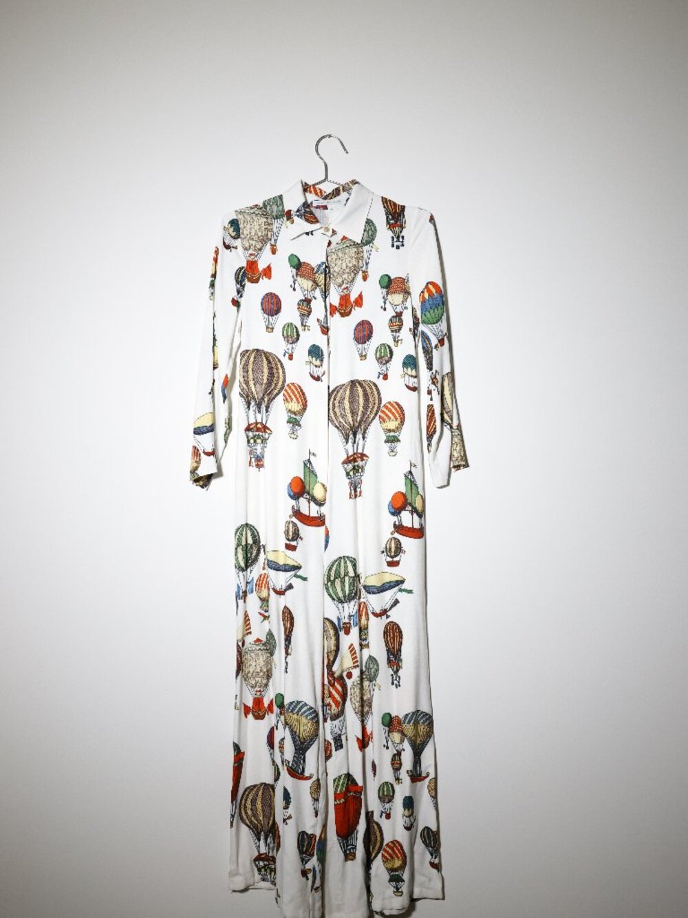 Lidija Kolovrat Air Balloon Jumpsuit Womens Small White Print Wide Leg